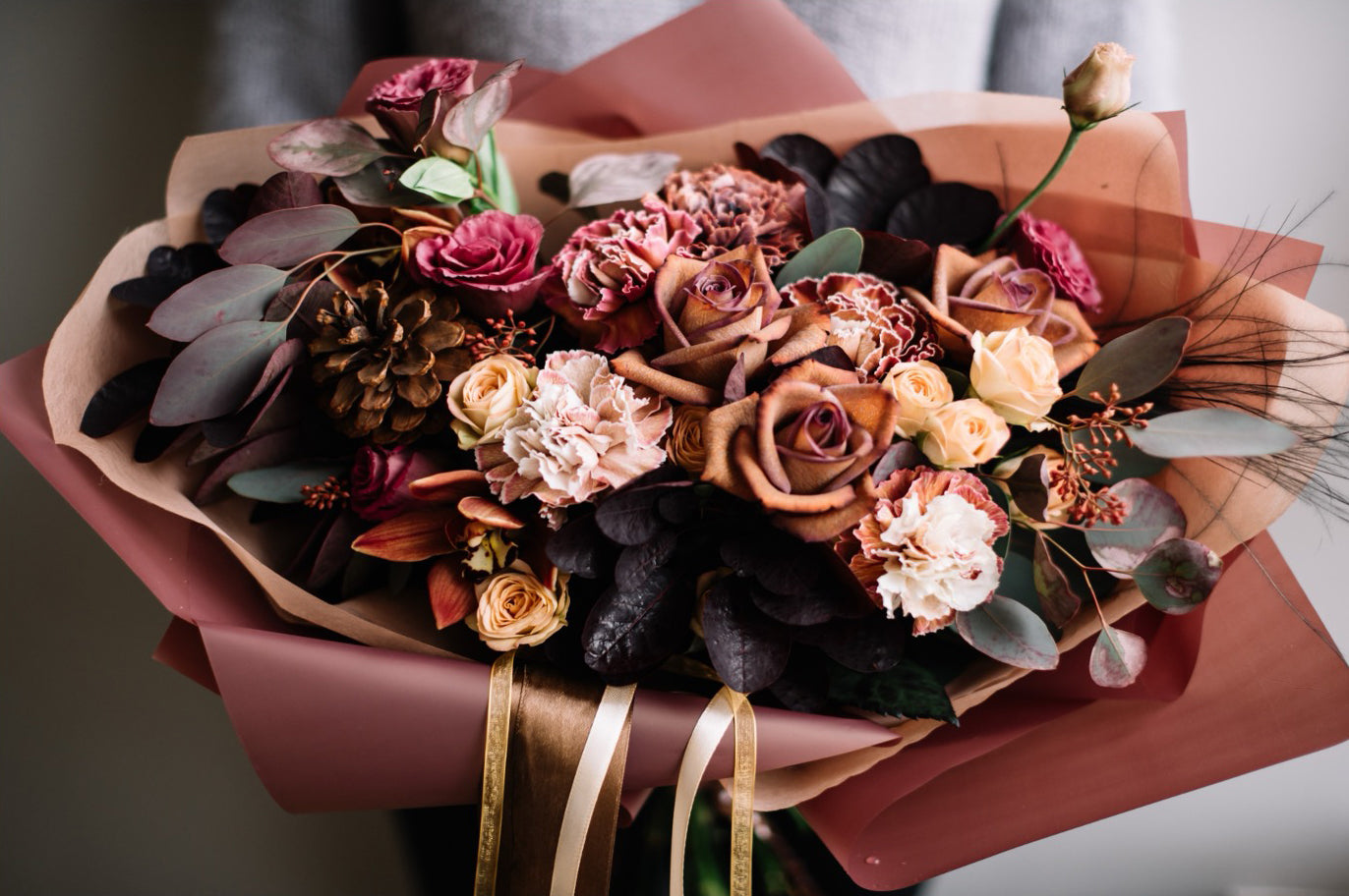 秋色のエレガントブーケ